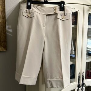 LOFT short, lined pant in dark cream